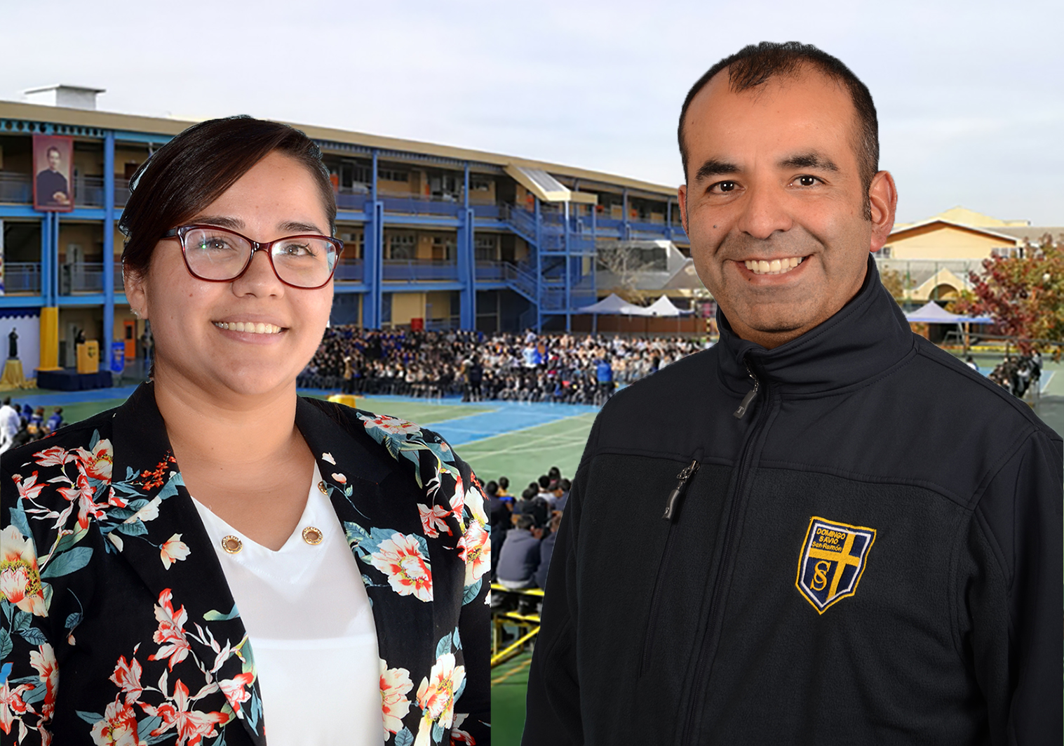 Carolina Alfaro y P. Pedro Carrera